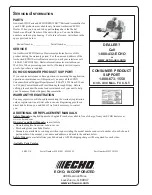 Preview for 32 page of Echo SRM-210 - 12-03 SERIAL NUMBER... Operator'S Manual