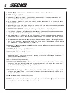 Preview for 8 page of Echo SRM-210 - 12-06 Operator'S Manual