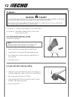 Предварительный просмотр 12 страницы Echo SRM-210 Operator'S Manual