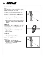 Предварительный просмотр 14 страницы Echo SRM-2100 - PARTS CATALOG SERIAL NUMBER 001001 THRU 159490 Operator'S Manual