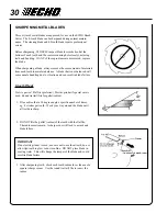 Предварительный просмотр 30 страницы Echo SRM-2100 - PARTS CATALOG SERIAL NUMBER 001001 THRU 159490 Operator'S Manual