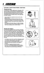 Предварительный просмотр 8 страницы Echo SRM-2100SB Type 1 Operator'S Manual