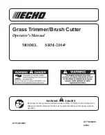 Echo SRM-210i Operator'S Manual preview