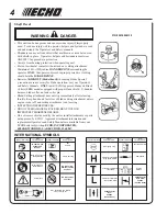 Предварительный просмотр 4 страницы Echo SRM-210i Operator'S Manual