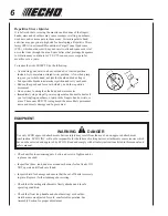 Предварительный просмотр 6 страницы Echo SRM-210i Operator'S Manual