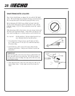 Предварительный просмотр 28 страницы Echo SRM-210i Operator'S Manual