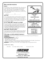 Preview for 32 page of Echo SRM-210SB Operator'S Manual