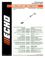 Preview for 1 page of Echo SRM-210SB Parts Catalog