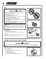 Preview for 6 page of Echo SRM-211 Operator'S Manual