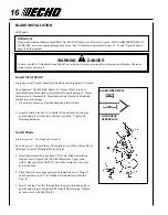 Предварительный просмотр 16 страницы Echo SRM-211 Operator'S Manual