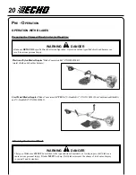 Предварительный просмотр 20 страницы Echo SRM-211 Operator'S Manual