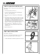 Предварительный просмотр 16 страницы Echo SRM-2110 - PARTS CATALOG SERIAL NUMBER... Operator'S Manual