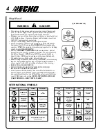 Предварительный просмотр 4 страницы Echo SRM-211U Operator'S Manual