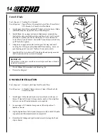 Preview for 14 page of Echo SRM-211U Operator'S Manual