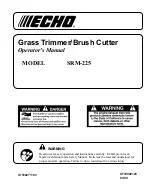 Preview for 1 page of Echo SRM-225 - 01-09 Operator'S Manual