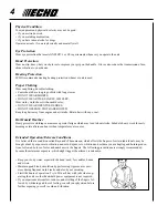 Preview for 4 page of Echo SRM-225 - 01-09 Operator'S Manual