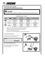 Preview for 12 page of Echo SRM-225 - 01-09 Operator'S Manual