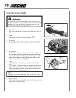 Предварительный просмотр 16 страницы Echo SRM-225 - 01-09 Operator'S Manual