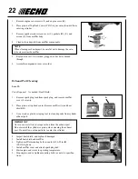 Предварительный просмотр 22 страницы Echo SRM-225 - 09-10 Operator'S Manual