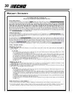 Preview for 30 page of Echo SRM-225 - 09-10 Operator'S Manual