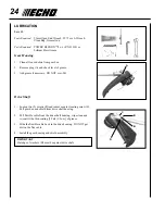 Preview for 24 page of Echo SRM-225 - 12-08 Operator'S Manual