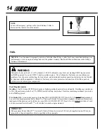 Preview for 14 page of Echo SRM-225 - 12-09 Operator'S Manual