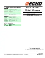 Preview for 1 page of Echo SRM-225 - PARTS CATALOG SERIAL NUMBER... Parts Catalog