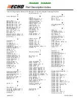 Preview for 37 page of Echo SRM-225 - PARTS CATALOG SERIAL NUMBER... Parts Catalog