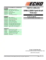 Предварительный просмотр 1 страницы Echo SRM-225SB Parts Catalog