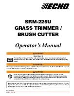 Preview for 1 page of Echo SRM-225U Operator'S Manual