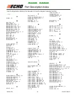 Предварительный просмотр 59 страницы Echo SRM-225U Parts Catalog