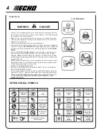 Предварительный просмотр 4 страницы Echo SRM-230 - 10-04 Operator'S Manual