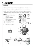 Preview for 8 page of Echo SRM-230 - 10-04 Operator'S Manual