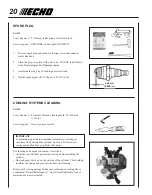 Preview for 20 page of Echo SRM-230 - 10-04 Operator'S Manual