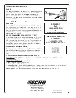 Preview for 28 page of Echo SRM-230 - 10-05 Operator'S Manual