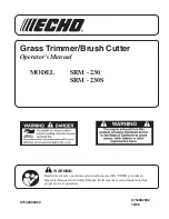 Preview for 1 page of Echo SRM - 230 Operator'S Manual