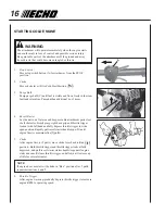 Preview for 16 page of Echo SRM - 230 Operator'S Manual