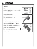 Preview for 24 page of Echo SRM - 230 Operator'S Manual