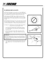 Предварительный просмотр 26 страницы Echo SRM - 230 Operator'S Manual