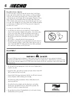 Предварительный просмотр 6 страницы Echo SRM-230 Operator'S Manual