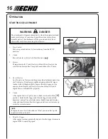 Preview for 16 page of Echo SRM-230 Operator'S Manual