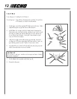 Предварительный просмотр 12 страницы Echo SRM - 230U Operator'S Manual