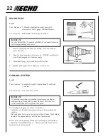 Предварительный просмотр 22 страницы Echo SRM - 230U Operator'S Manual