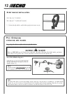 Предварительный просмотр 12 страницы Echo SRM-231S Operator'S Manual