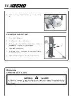 Preview for 14 page of Echo SRM-231U Operator'S Manual