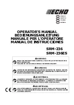 Preview for 1 page of Echo SRM-236 Operator'S Manual