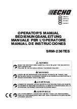 Предварительный просмотр 1 страницы Echo SRM-236TES Operator'S Manual