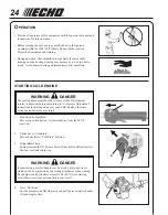 Preview for 24 page of Echo SRM-2400 TYPE 1E - 04-98 Operator'S Manual