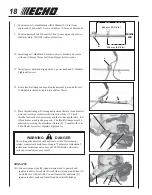 Предварительный просмотр 18 страницы Echo SRM-2400 TYPE 1E - 09-99 Operator'S Manual