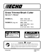 Echo SRM-2400 Operator'S Manual предпросмотр